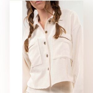 BUTTON UP RIB KNIT TOP BY BLU PEPPER SZ S - NWT